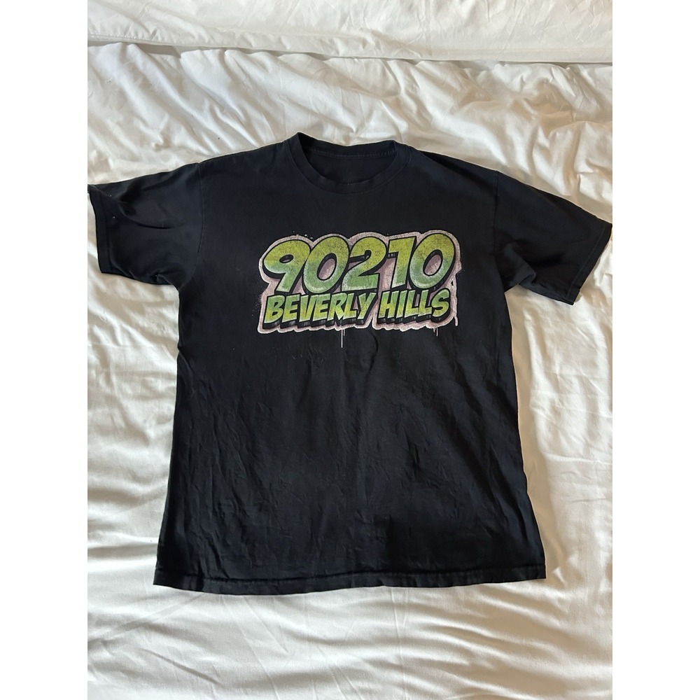 Beverly Hills 90210 Official Graphic T Shirt W/ Spray Paint Logo Y2K Men's L
